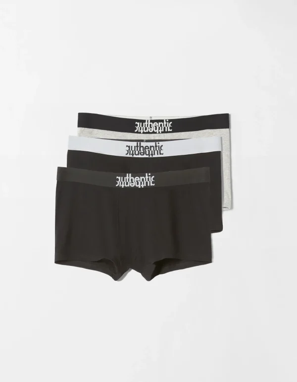 Set 3 boxers lettering-BERSHKA Shop
