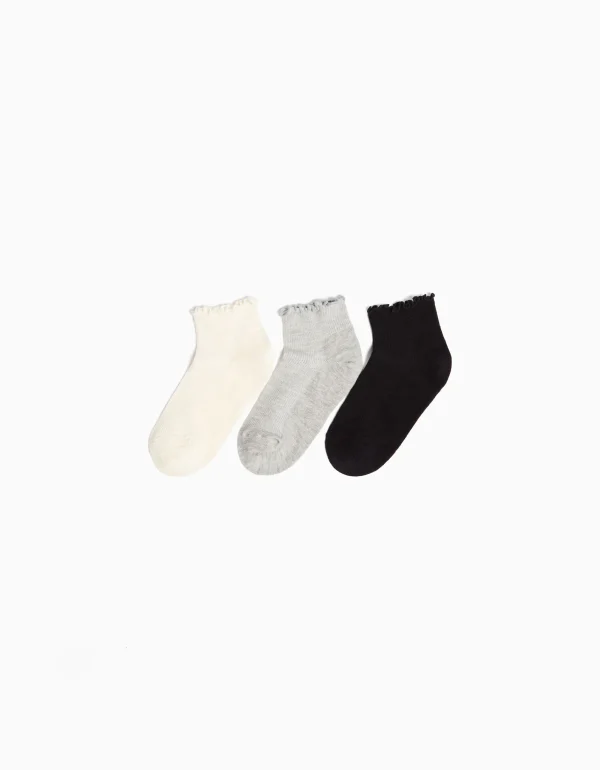 Set 3 calcetines tobilleros-BERSHKA Clearance