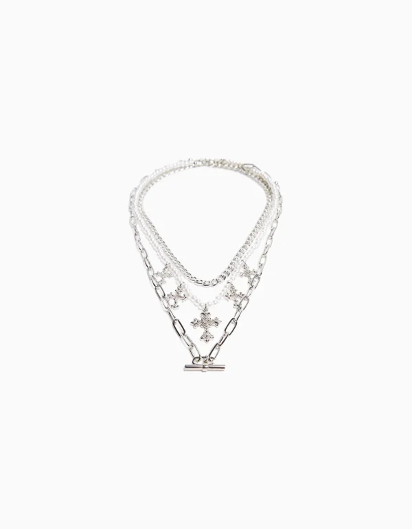 Set 3 collares cadena-BERSHKA New