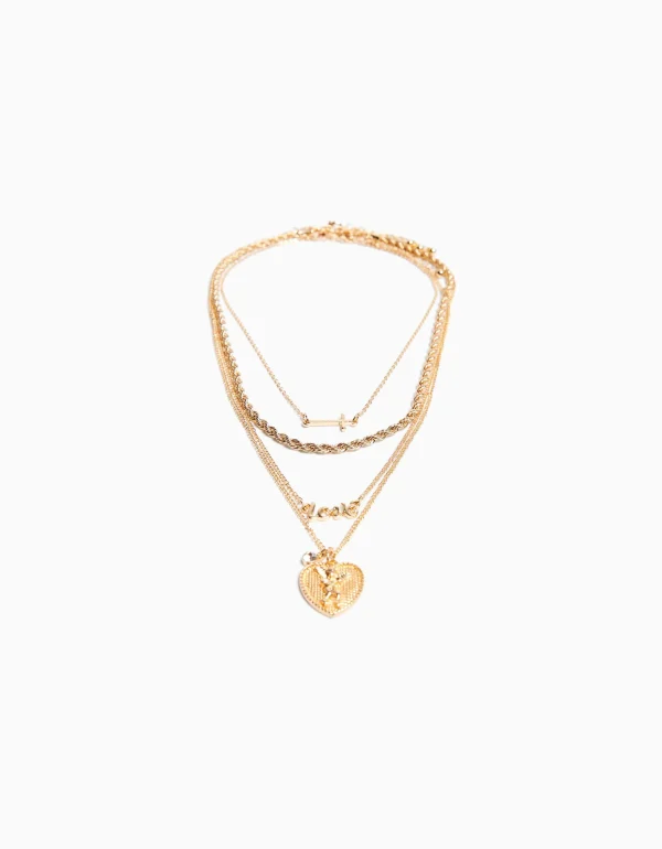 Set 4 collares love-BERSHKA Best