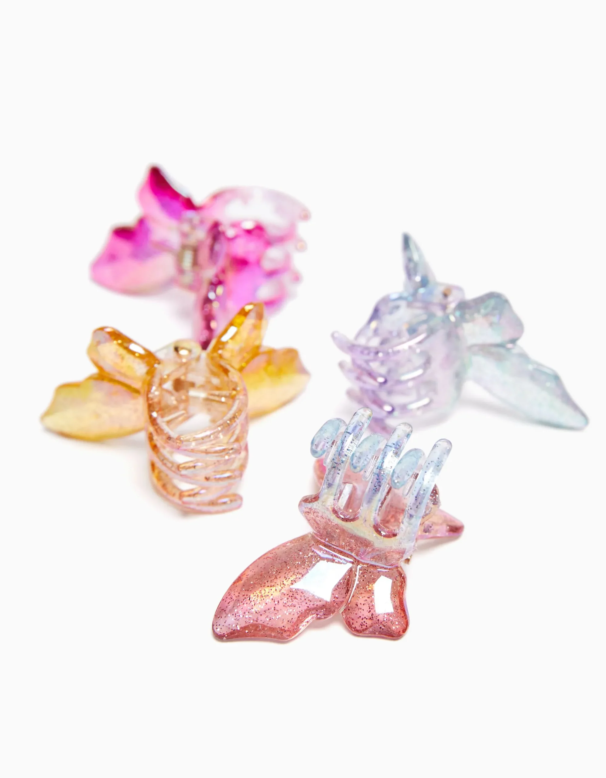 Set 4 pinzas pelo mariposas colores-BERSHKA Hot