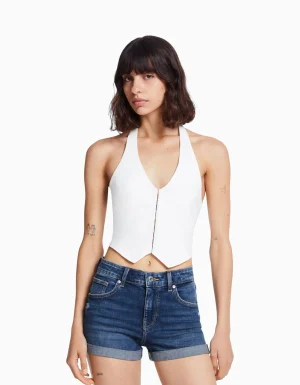 Short denim roll up-BERSHKA Outlet