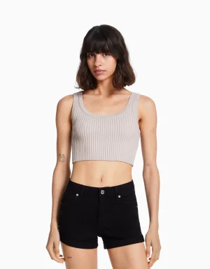 Short denim roll up-BERSHKA Discount