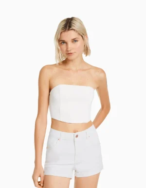 Short denim roll up-BERSHKA Outlet