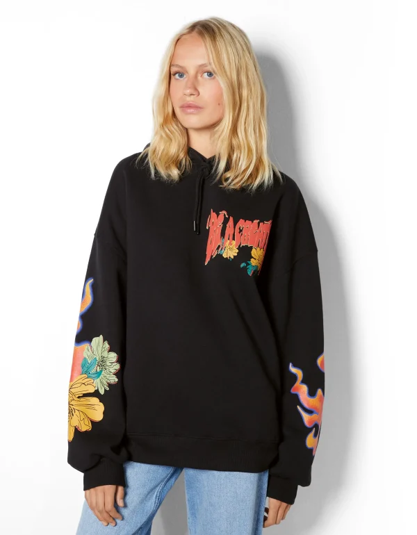 Sudadera capucha print-BERSHKA Shop