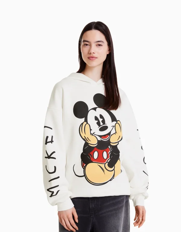 Sudadera capucha print Mickey-BERSHKA Cheap