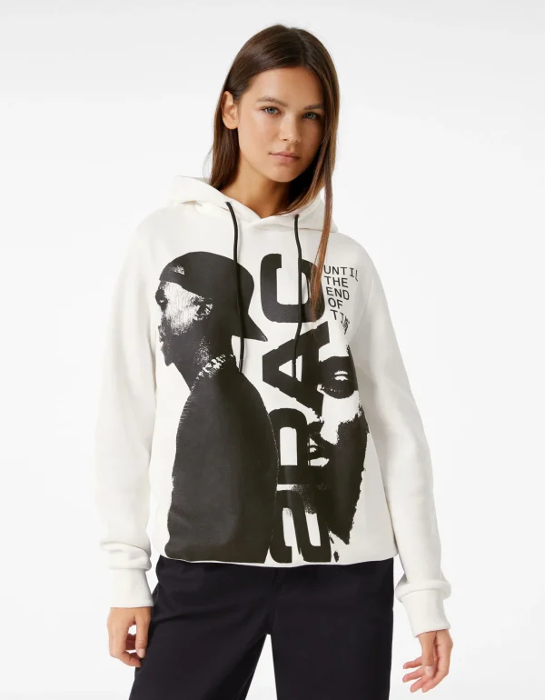 Sudadera capucha Tupac-BERSHKA Outlet