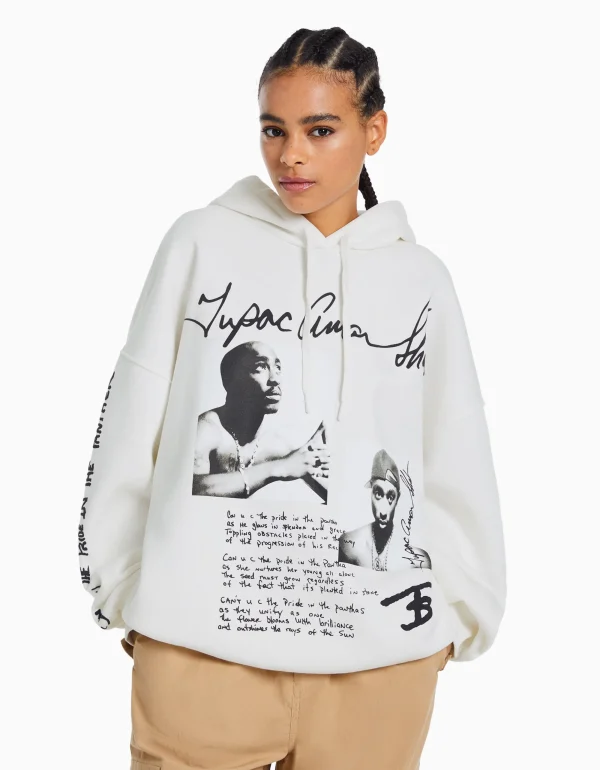 Sudadera capucha Tupac-BERSHKA Online