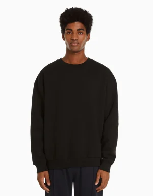 Sudadera cuello redondo oversize-BERSHKA Fashion
