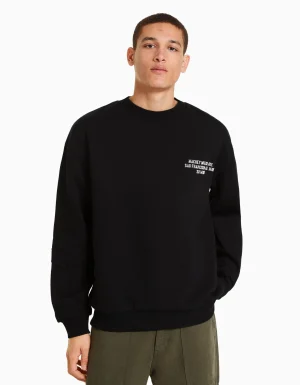 Sudadera oversize print-BERSHKA Cheap