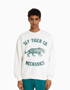 Sudadera print-BERSHKA Shop