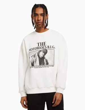 Sudadera print The Notorious B.I.G.-BERSHKA Sale