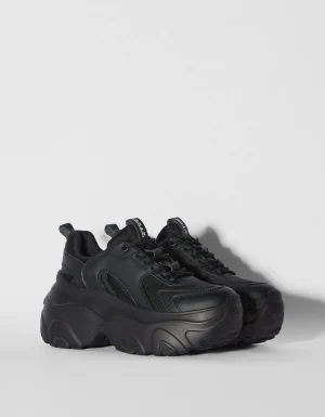 Zapatillas suela XL combinadas rejilla-BERSHKA New